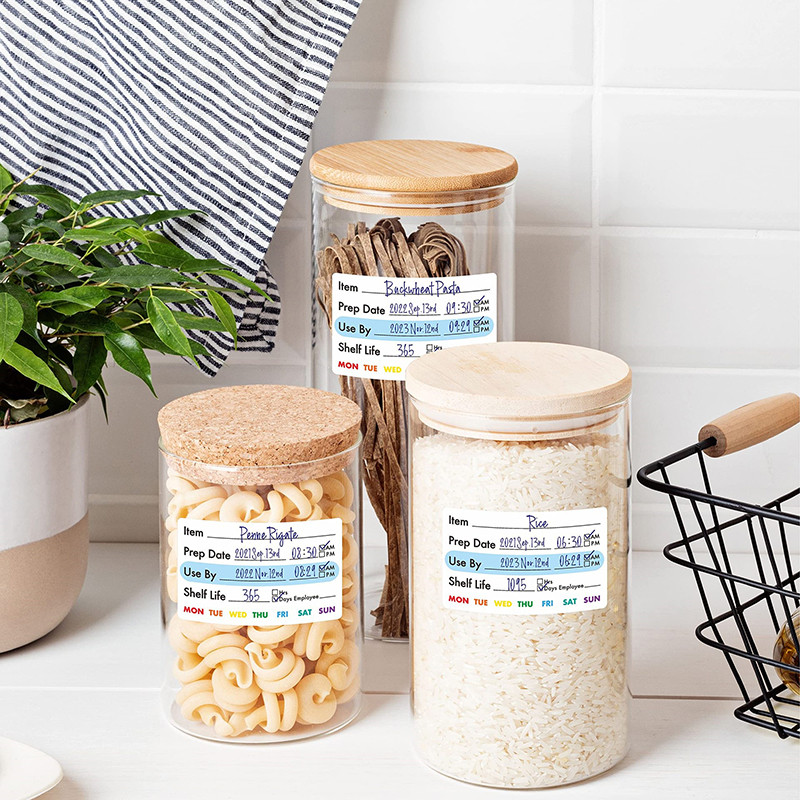 ADD 300Pcs/Roll Kitchen Date Food Sticker Label Stationery Sticker ...