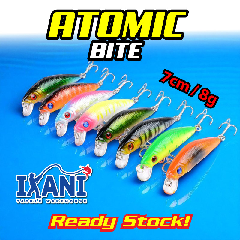 Fresti Atomic Bite 7.5cm Gewang minnow Pancing umpan tiruan Fishing ...