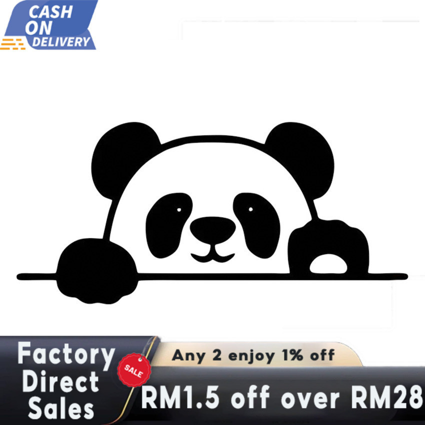 Peeking Panda Car Stickers Vinyl ATV Creative Decal Cute Occlusion ...