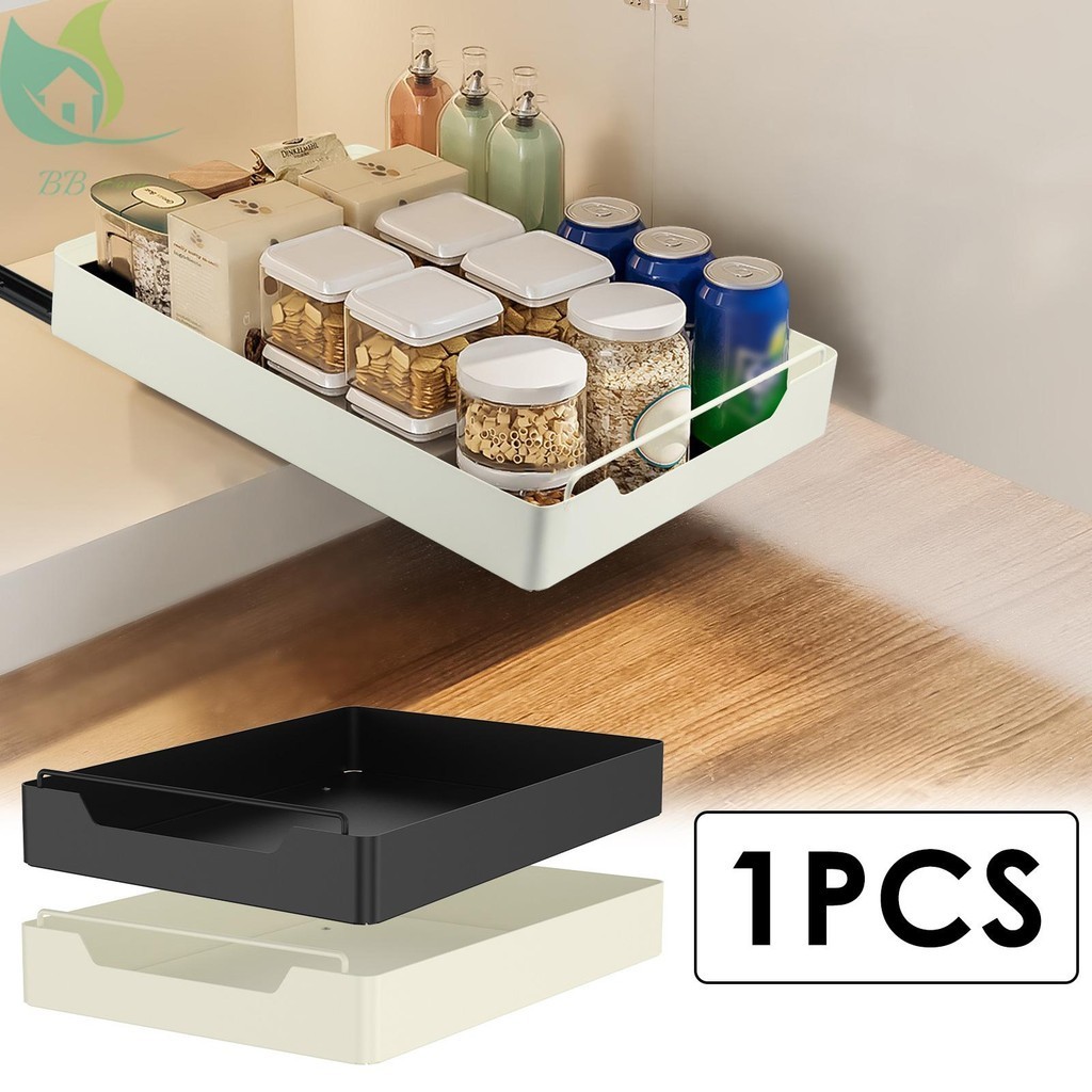 Pull Out Cabinet Organizer No Drilling Slide Out Drawer Storage Shelf ...