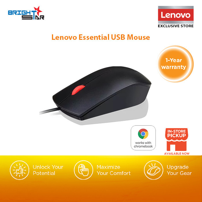 Lenovo Essential USB Mouse | Shopee Malaysia