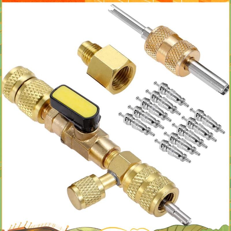 AC Valve Core Installer Valve Core Remover Installer Tool & HVAC Service Wrench Set With Hex Bit Adapter HVAC Service Tools - View #10