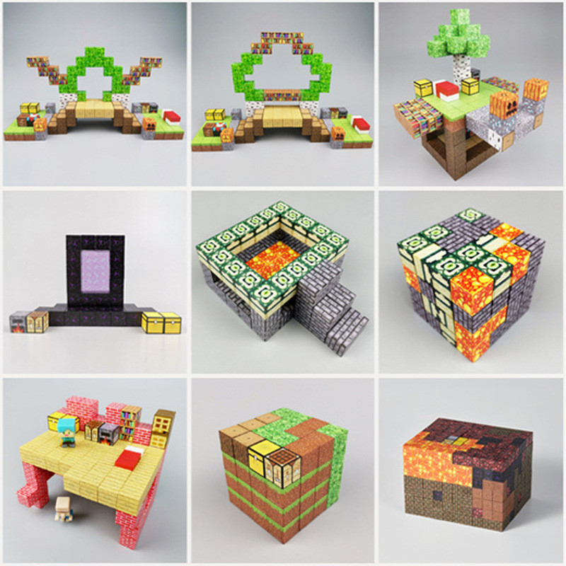 Minecraft Magnetic Building Blocks Square Toys Children Building ...