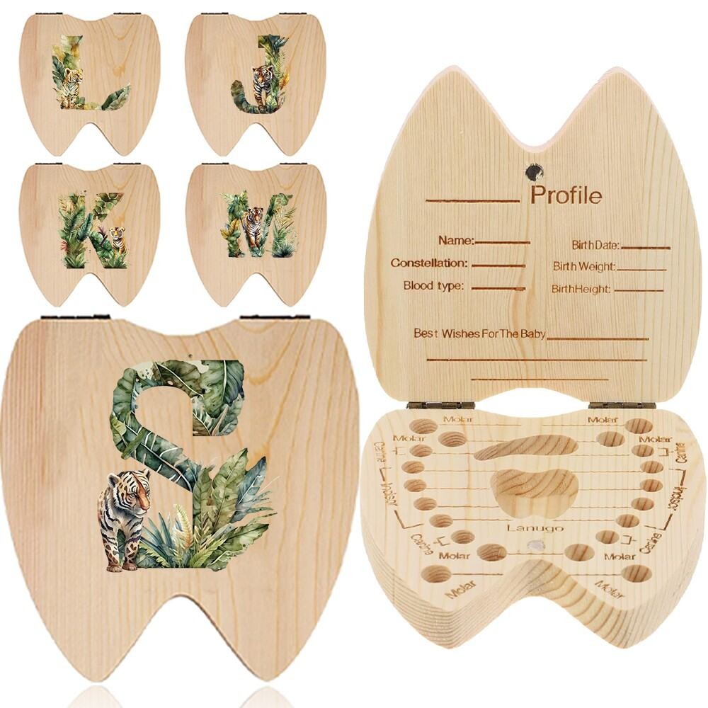 Teeth Guard Case Lost Teeth Kids Storage box Baby Wooden Tooth ...