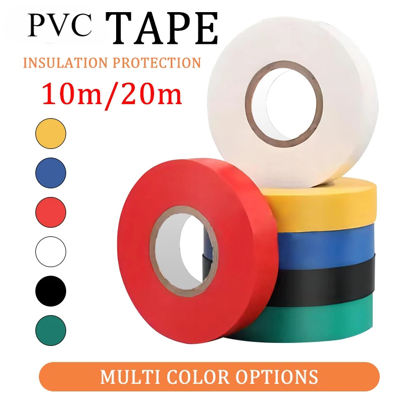 10M/20M Wire Flame Retardant Electrical Insulation Tape PVC Tape ...