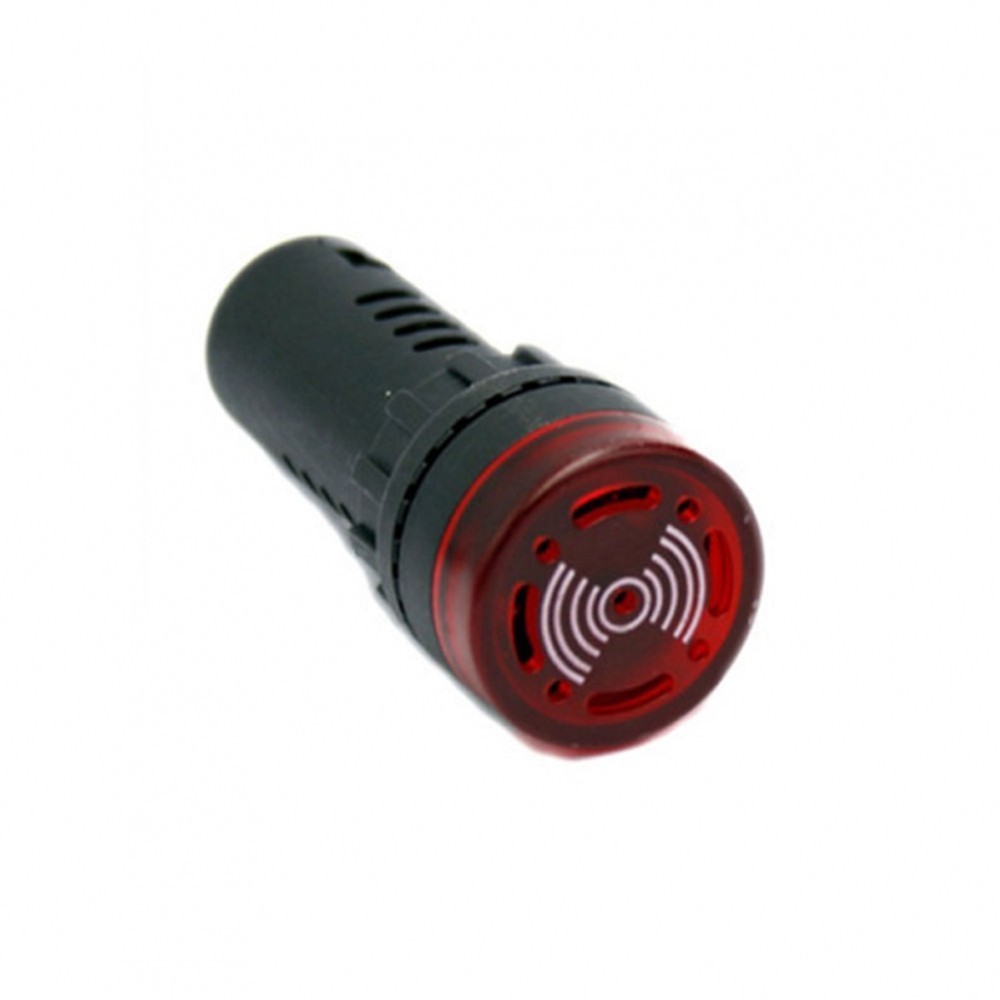 Compact Size Flash Buzzer AC/DC 12V 24V 220V Red LED Indicator Sound ...
