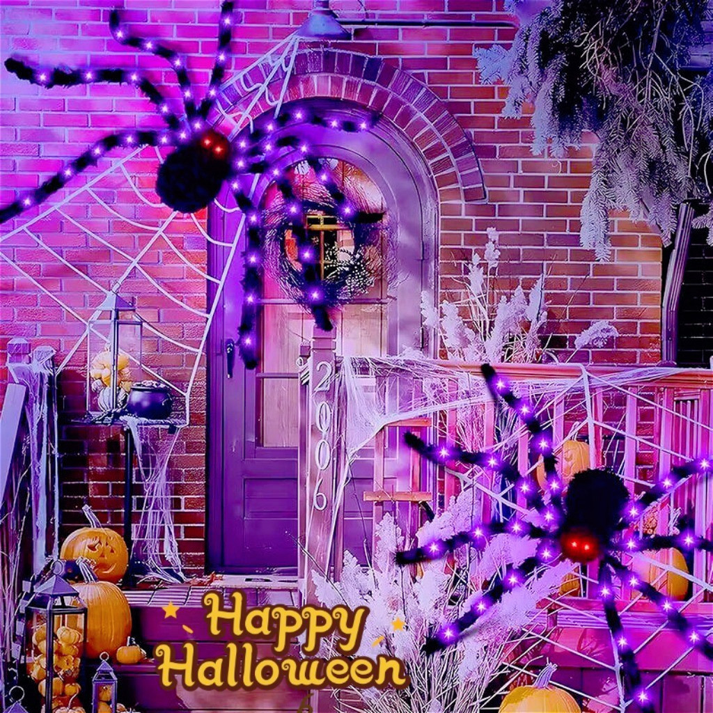 125/150cm Halloween Decoration Big Spider Eyes Glowing Simulation ...
