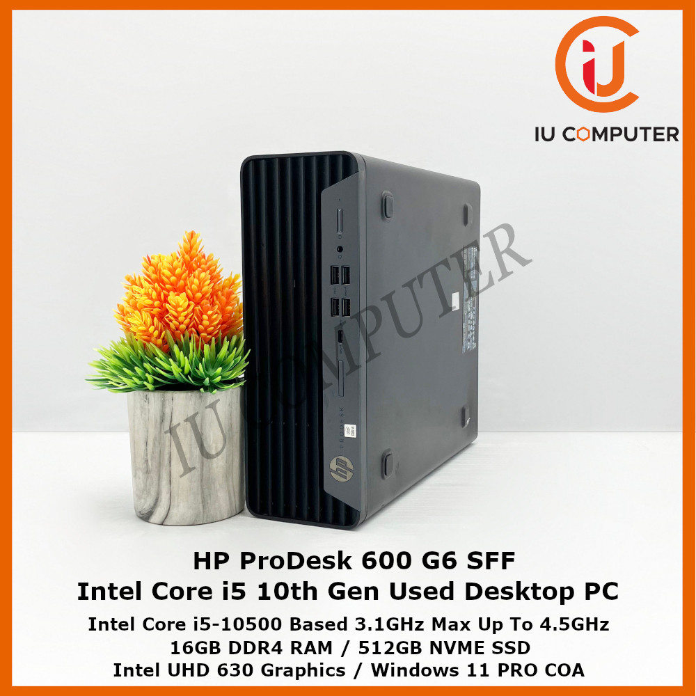 HP ProDesk 600 G4 SFF Computadora de sobremesa, Intel Hexa Core i5-8500