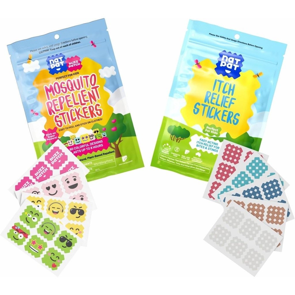 NATPAT Buzz Patch (2 Packs, 120 Mosquito Stickers) and Magic Patch (1 ...