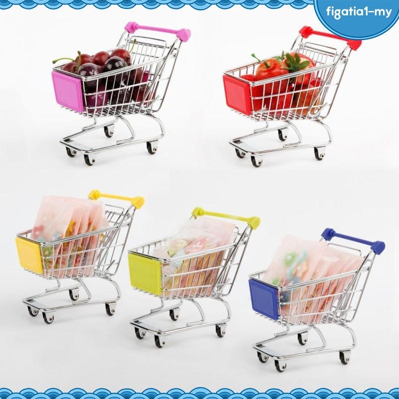 [figatia1] Mini Shopping Cart Supermarket Handcart Trolley Kid Pretend ...