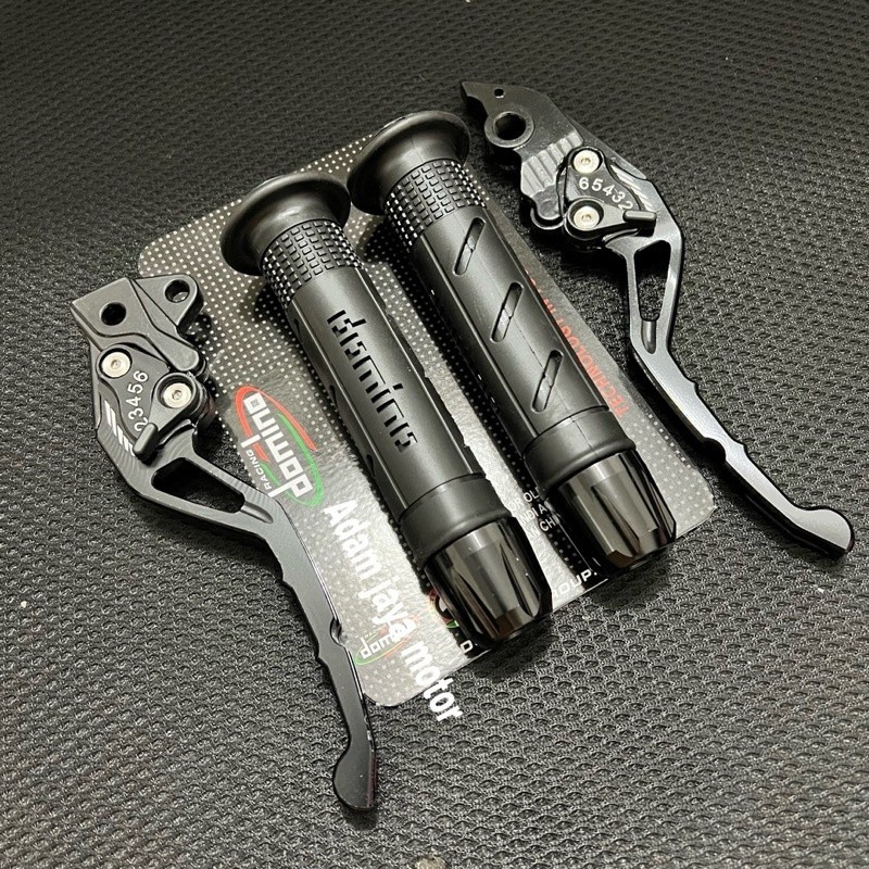 Duta Paket 3in1 Handgrip sisik + Jalu stang cnc + Handle rem stelan cnc ...