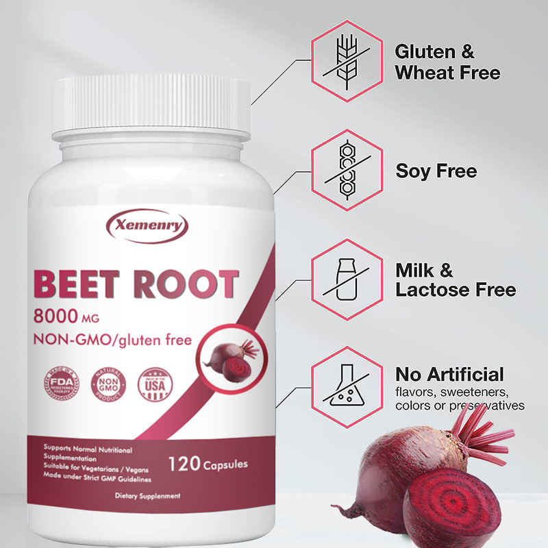 BEST ROOT Capsules - 8000 mg - Beet Root Extract - Supports Vascular ...