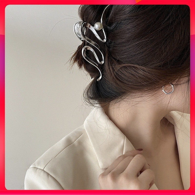 Reka bentuk gaya sejuk niche sepit rambut belakang kepala wanita klip ...