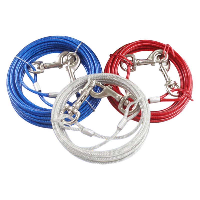 Dog towing rope, one tow, two double headed steel wire rope, dog rope ...