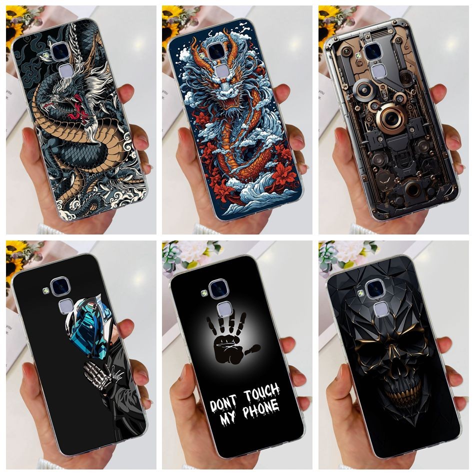 Huawei GT3 GR5 Mini NEM-L21 NMO-L22 Case Fashion Dragon Metal