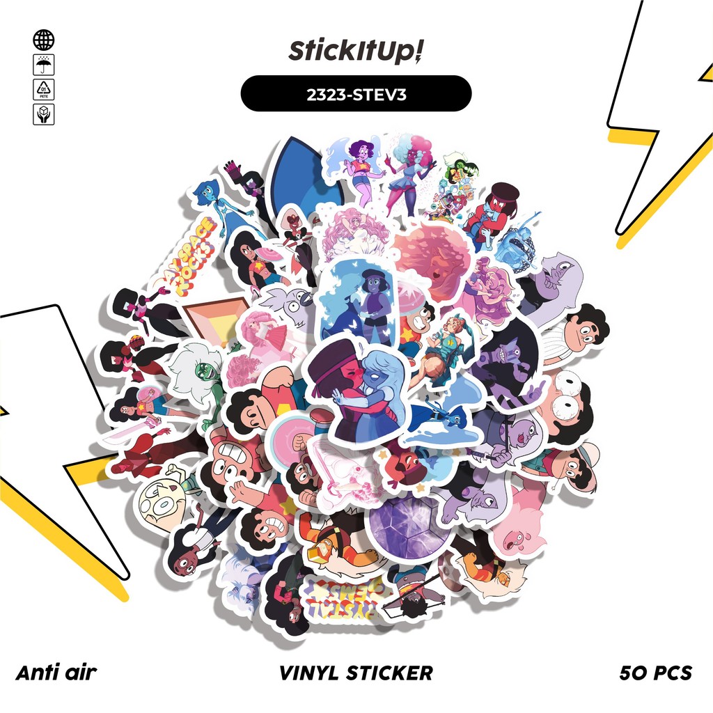50 Pcs Sticker Pack CARTOON SERIES STEVEN UNIVERSE CHARACTER MIX 03 ...