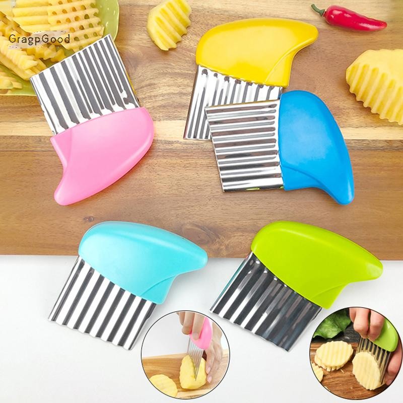 Grapegood Potato Cutter Chips French Fry Maker Stainless Steel Wavy ...