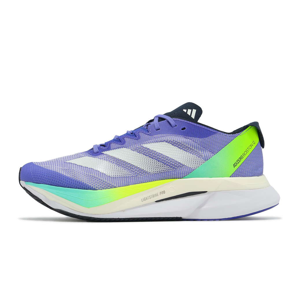 adidas Jogging Shoes Adizero Boston 12m Men's Speedy Blue Flame Road ...