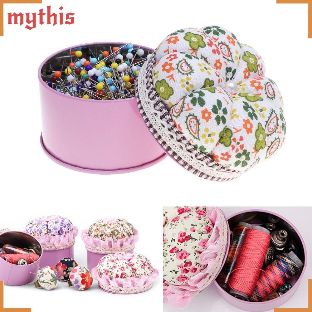 [MYTHIS] Sewing Pin Storage Box,Craft Needlework Cushion,Pumpkin Shap ...
