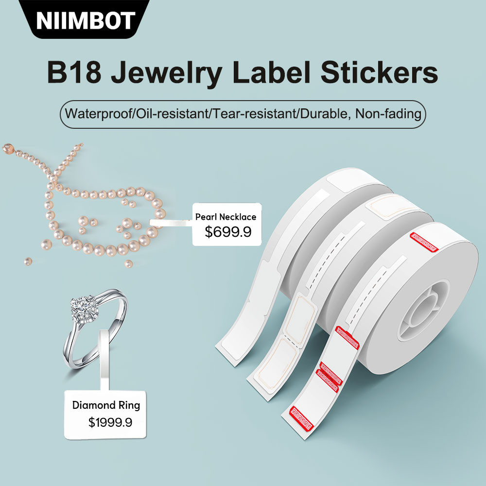 NIIMBOT N1 Compatible Labeling Ribbon, Replacement Refill Tapes for ...