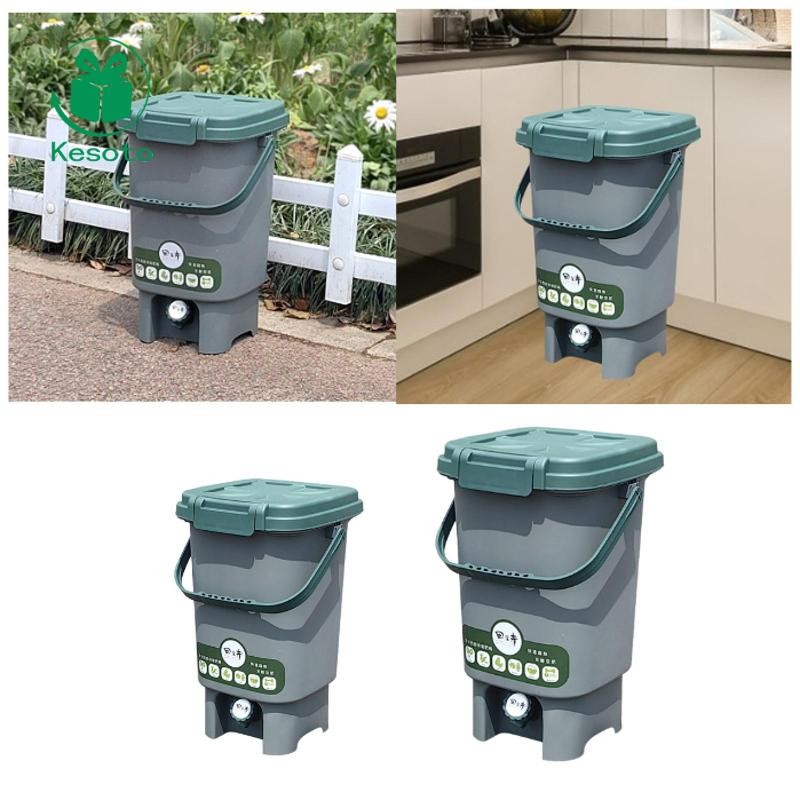 Kesoto Indoor Compost Bin Composting Container and Handle Portable ...