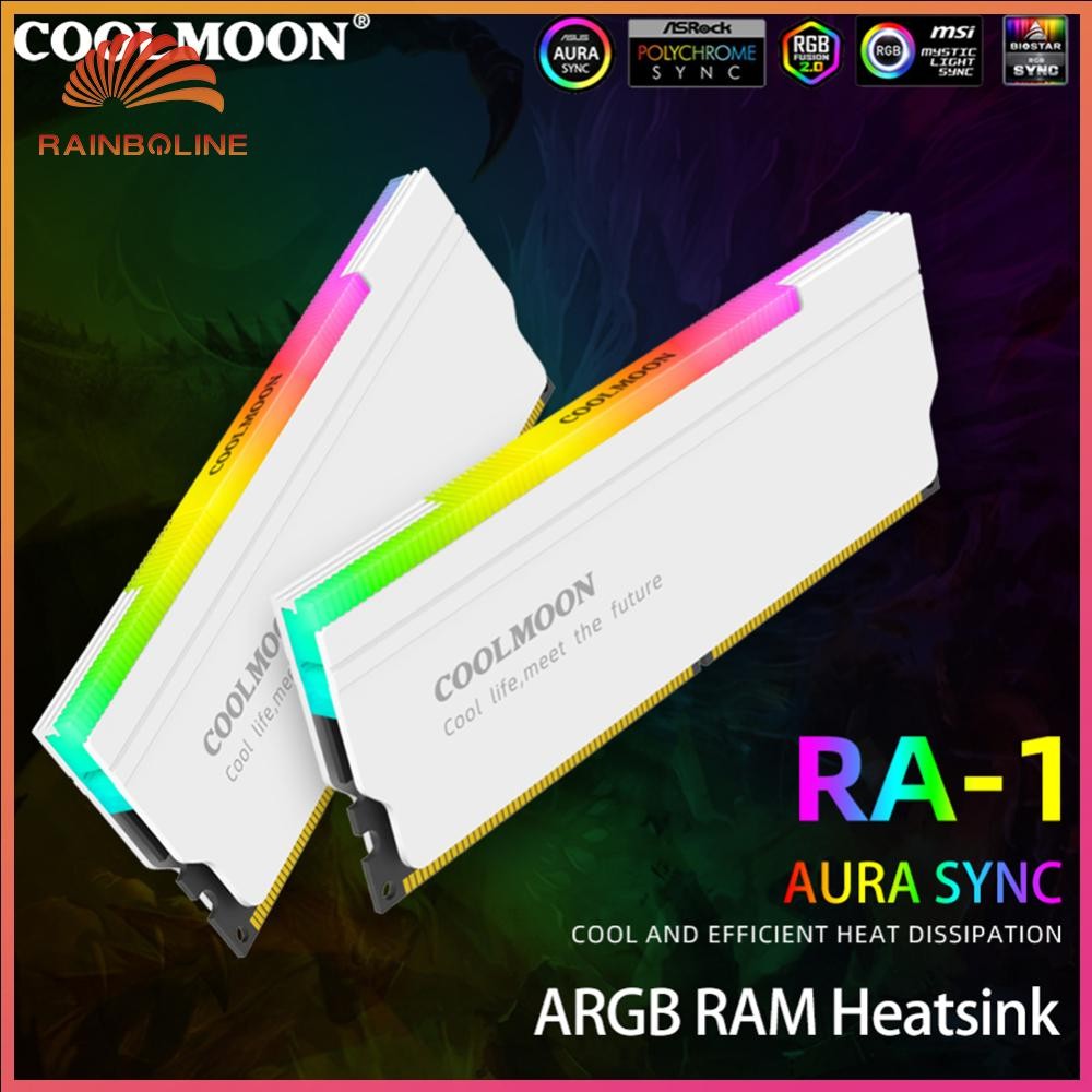 Rain 5V-3PIN ARGB DDR Memory RAM Cooler Aura Sync Memory Cooling Vest ...