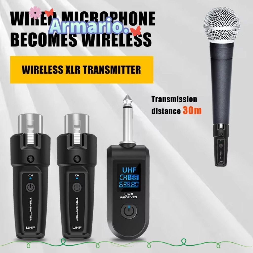 ARMARIO XLR Transmitter and Receiver System, Stable Signal Portable ...