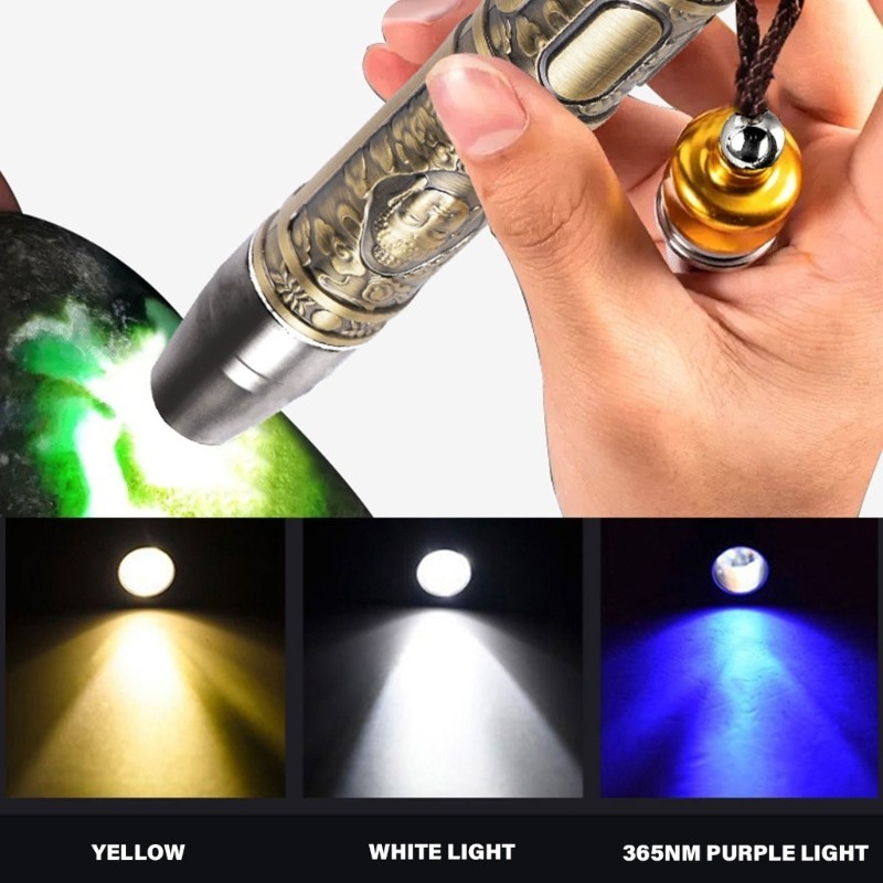 KING Professional Jadeite Testing LED Flashlight Triple Light LED Jade ...