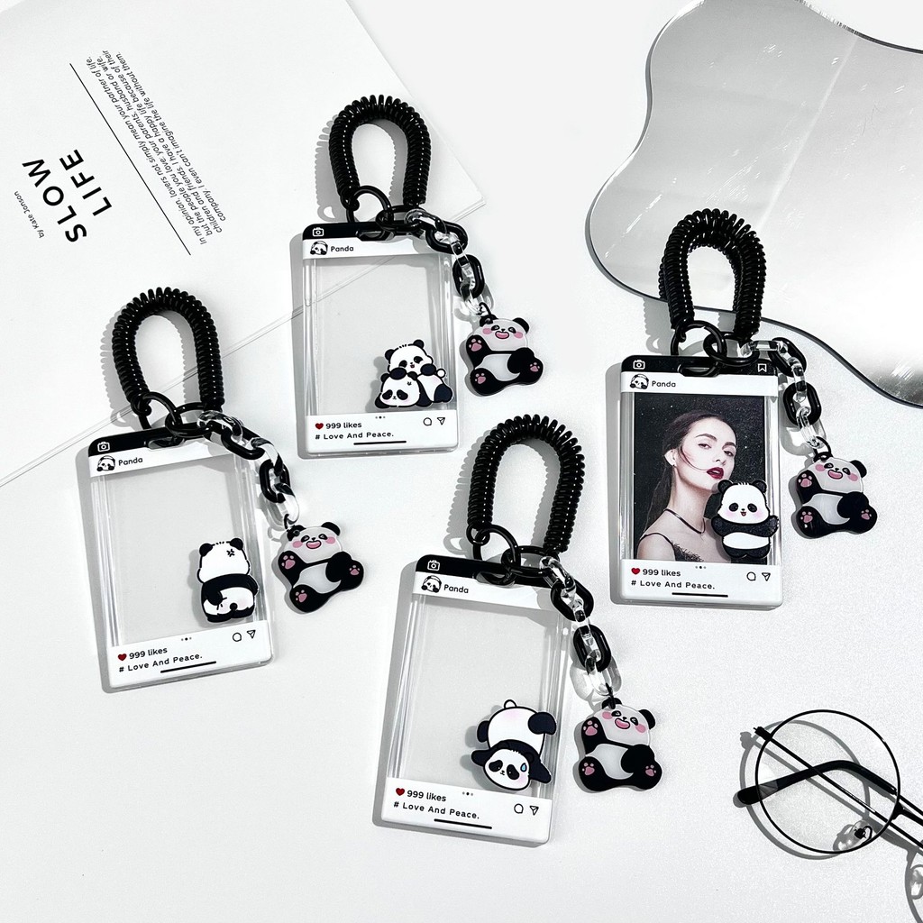 Retractable Yoyo Keychain with Lanyard, Transparent ID Card Holder ...