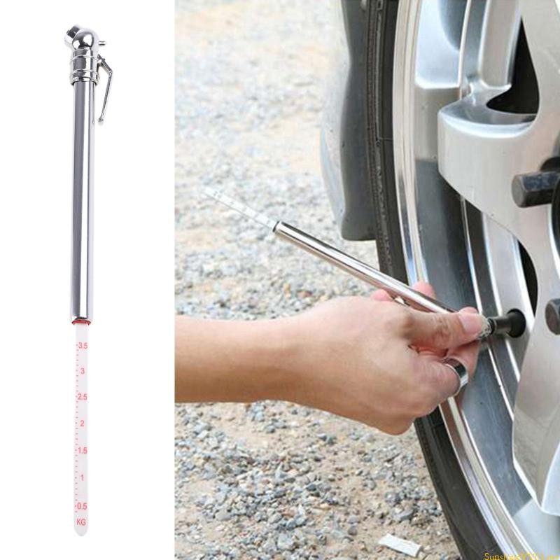 SUN Pencil Tire Pressure Gauge Accurate Mechanical Air Gage Stainless