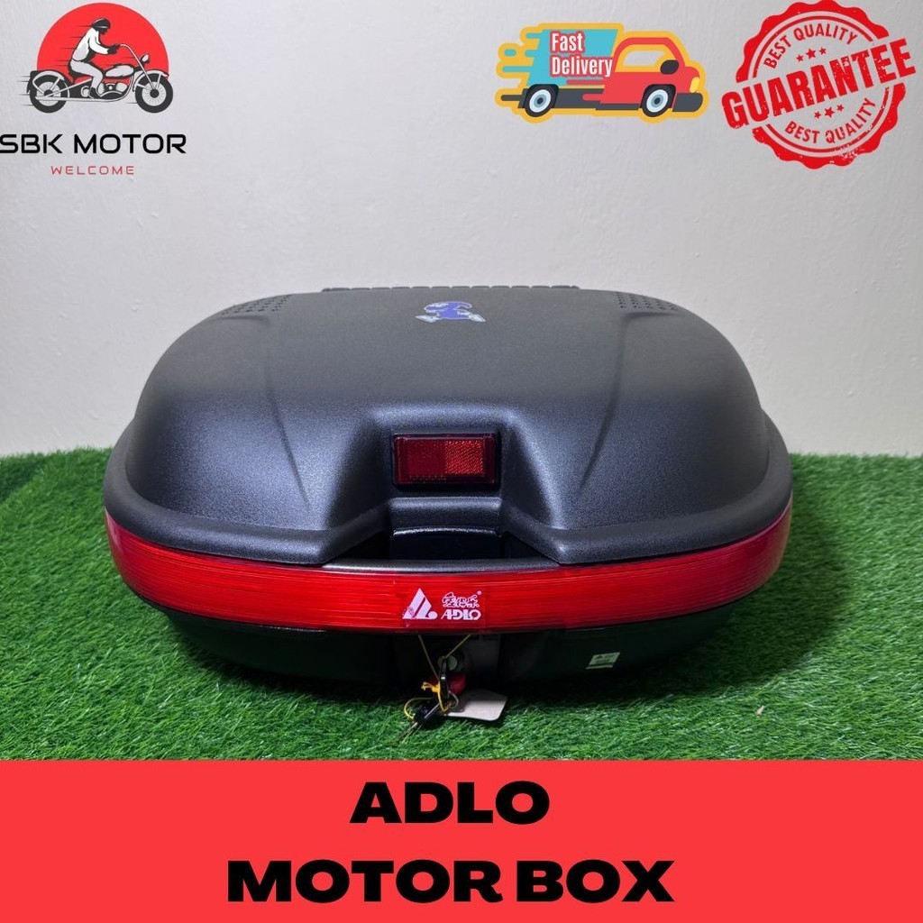 ADLO Universal Motorcycle Rear Box Top Case Storage Luggage Box Kotak ...