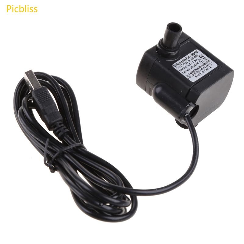 Picbliss Mini USB Pump DC3 5-9V 3W Submersible Water Pump Ultra Quiet ...