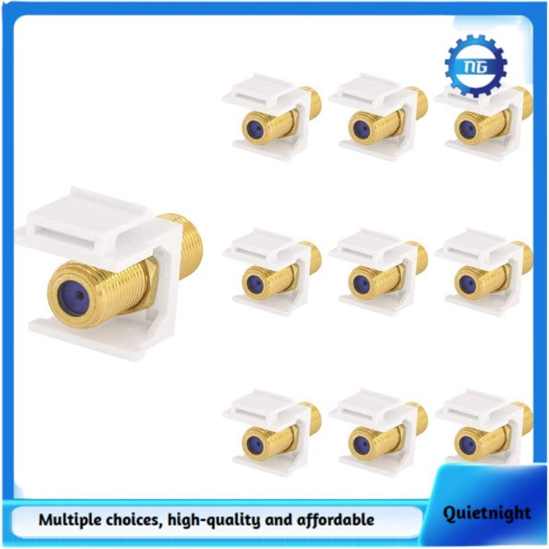 [Quietnight.my]10Pack RG6 Keystone Jack Insert, Coaxial Cable