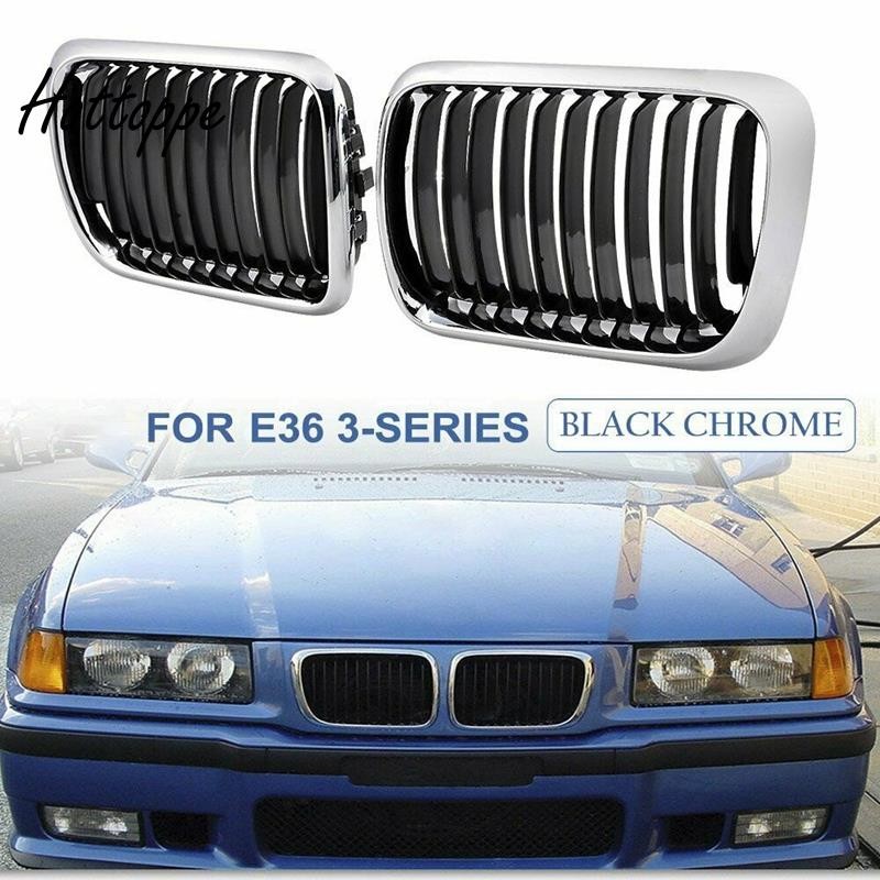 E36 Grill,Black Kidney Front Bumper Kidney Grille Grills For-BMW E36 3 ...