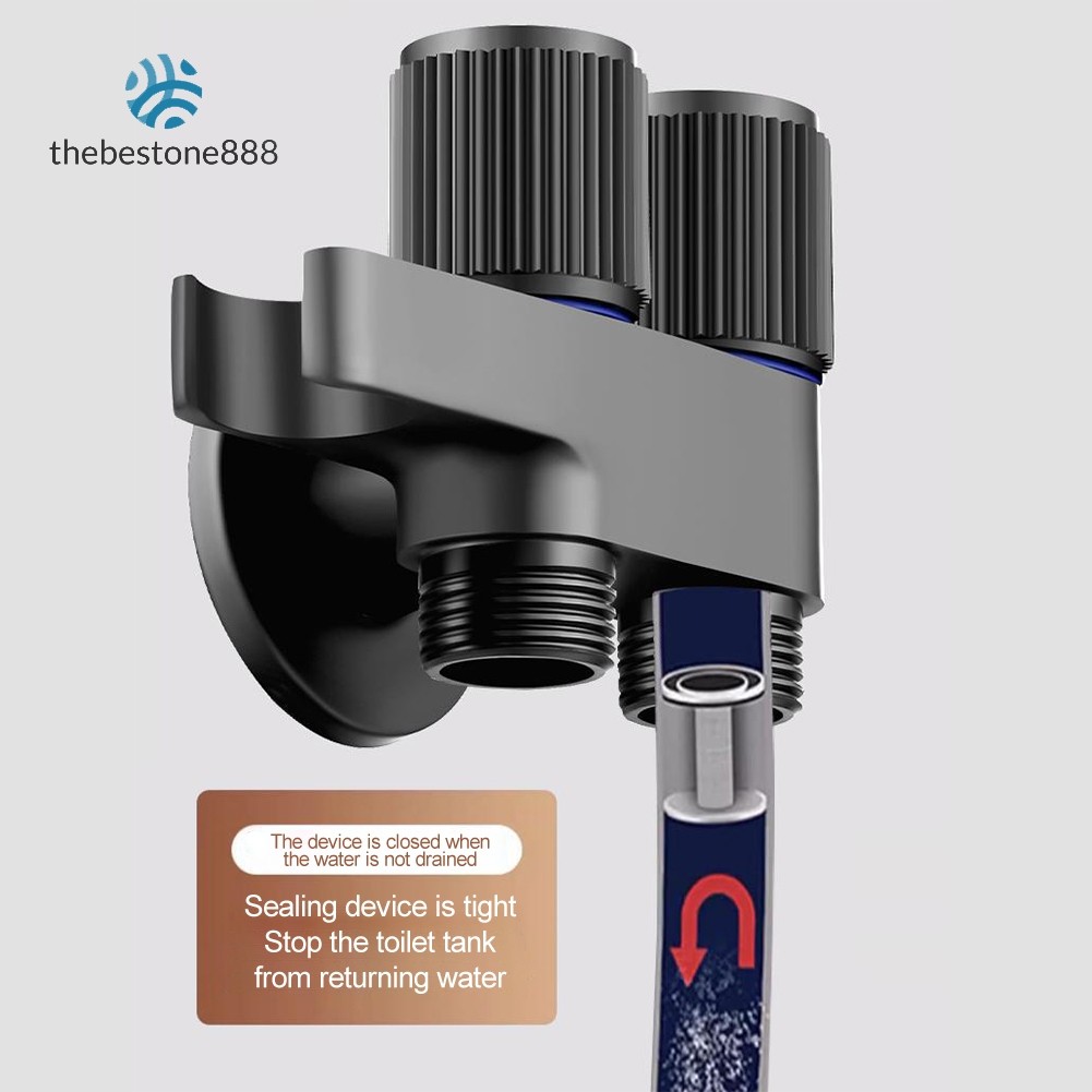 (THEBEST) G1/2 1 In Two Out Double Control Washing Machine Faucet ...
