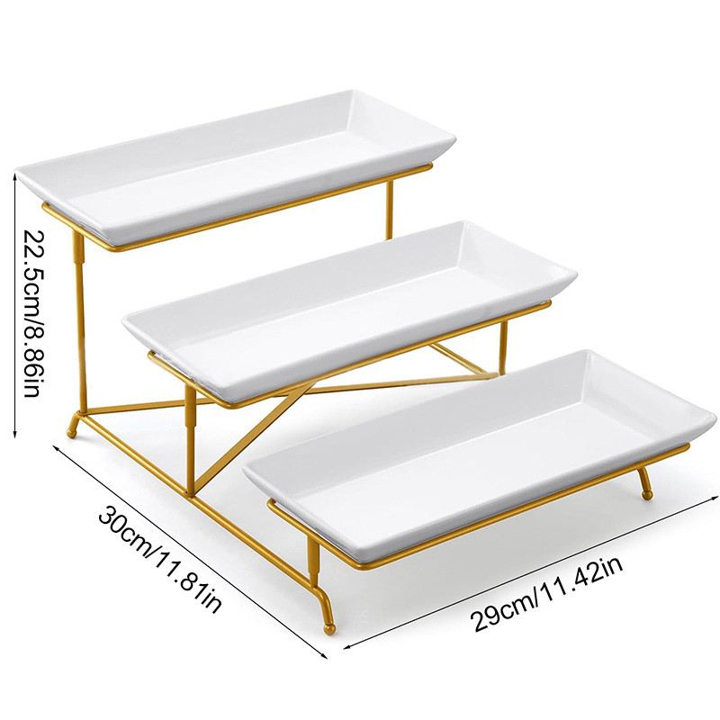 3 Layer Fruit Tray Rack Buffet Table Rak Dulang Buah Serving Display ...