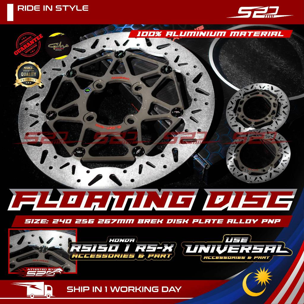 RS RSX Universal Floating Brake Disc I Included Bracket I 240 / 256 ...