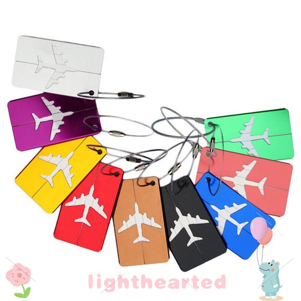 LIGHTHEARTED Travel Luggage Tags Metal Loop Identifier Suitcase Baggage ...