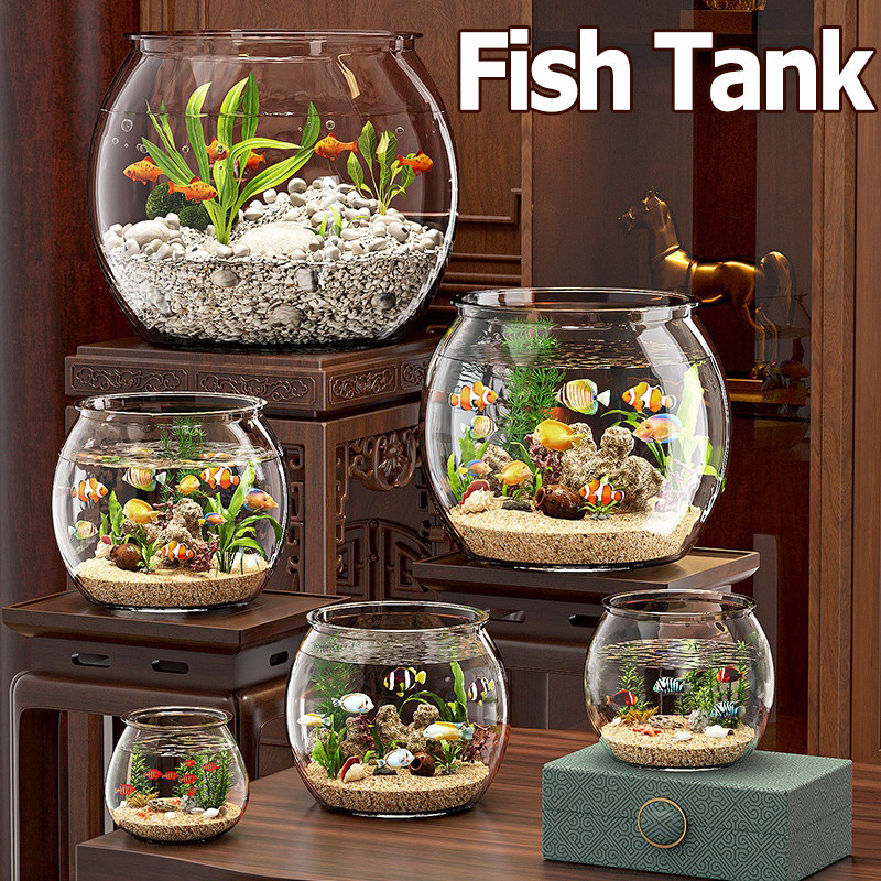 Plastic Fish Tank Hight-Transparent Aquarium Household Hydroponic Plant ...