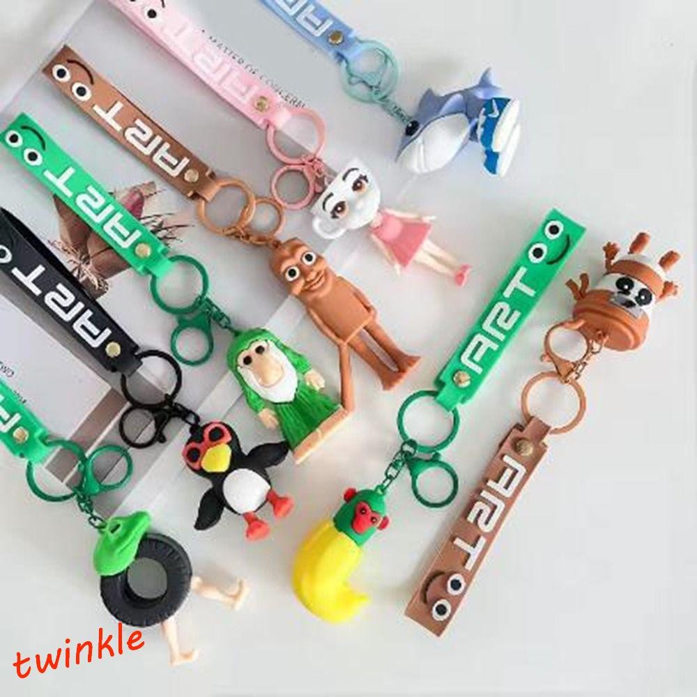 TWINKLE1 Italian Brainrot Keychain, Abstract Design PVC Brainrot ...