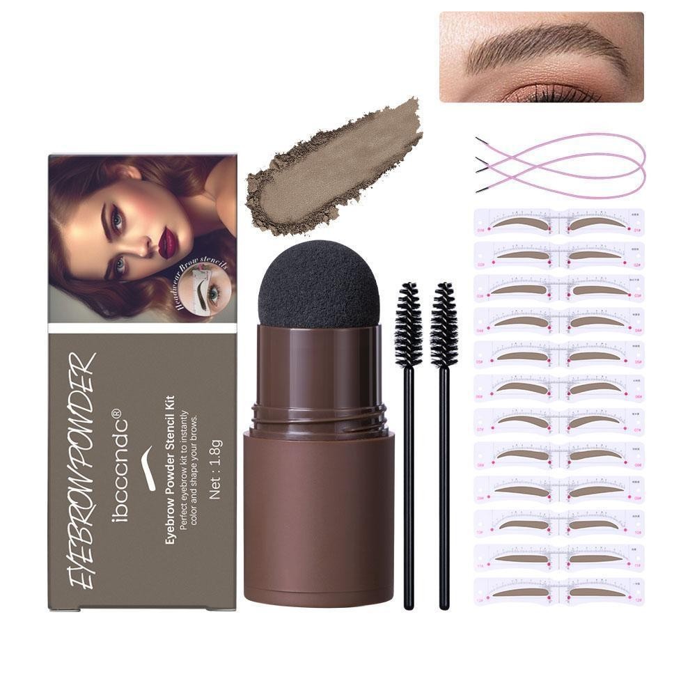 Eyebrow Powder Set Eyebrow Stamp Shaping Makeup Waterproof Brow Brow ...