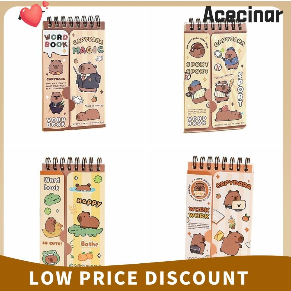 ACECINAR Capybara Planner Notebook, Mini Kawaii Diary Notepad, Portable ...