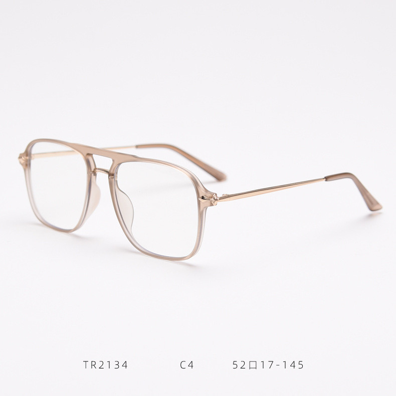New Double Beam Glasses Frame TR90 Men Women Retro Eyeglasses Pilot ...