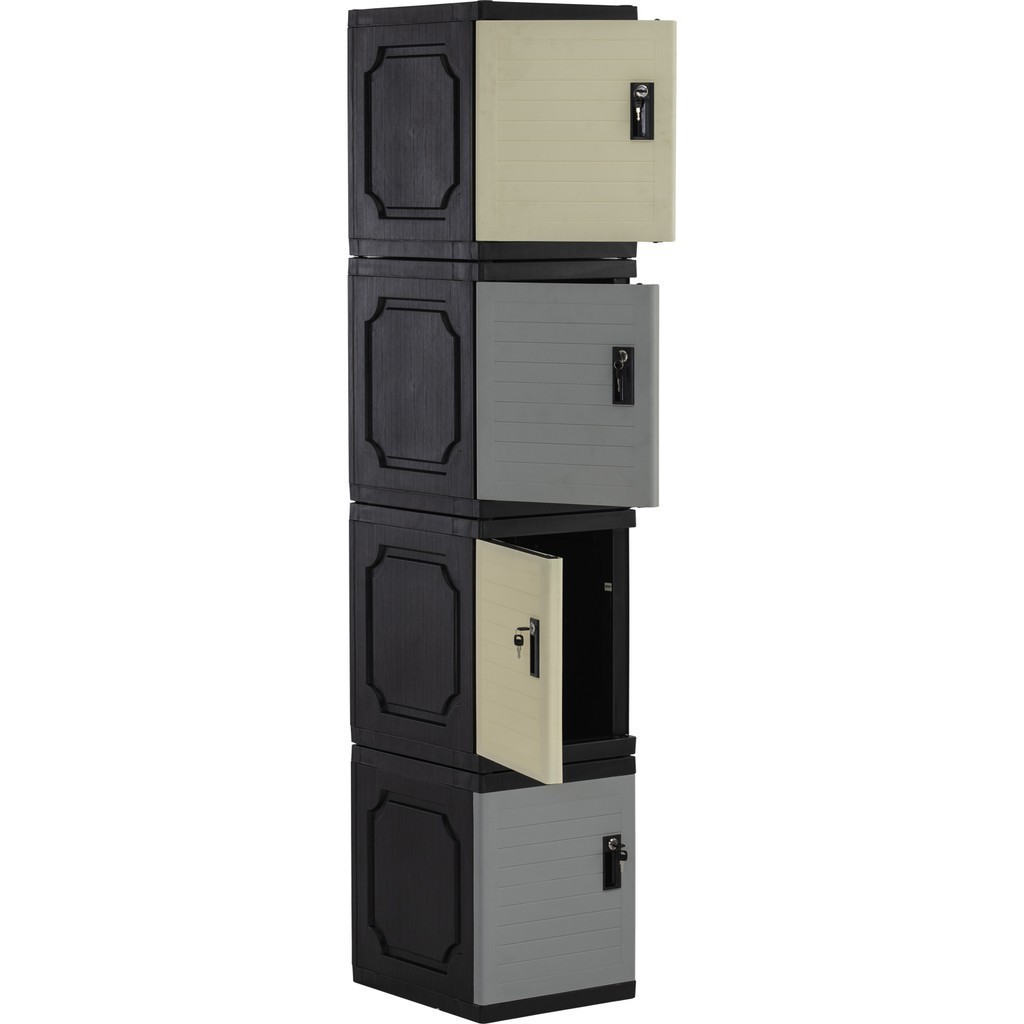 OPTIMUS Waterproof Cube Box 1 Door Locker With Lock Plastic Multi ...