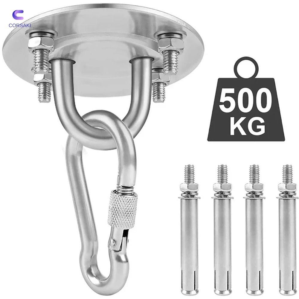 thumbnail image 2 of Heavy Duty Swing Hooks Set - Steel Hangers With Screws For Outdoor Swings & Hammocks 2 of 11