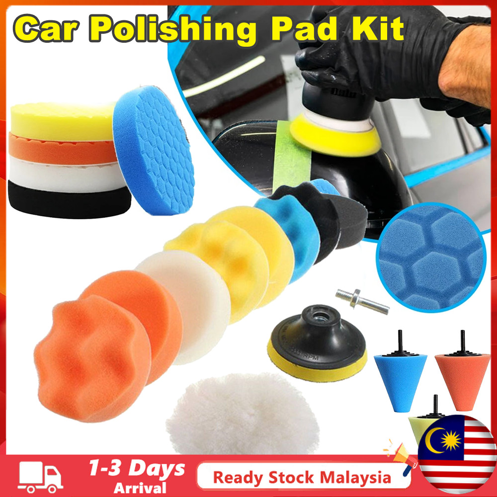 14pcs Car Polishing Pad Kit 3/4/5/7 Inch Auto Self-Adhesive Buffing ...