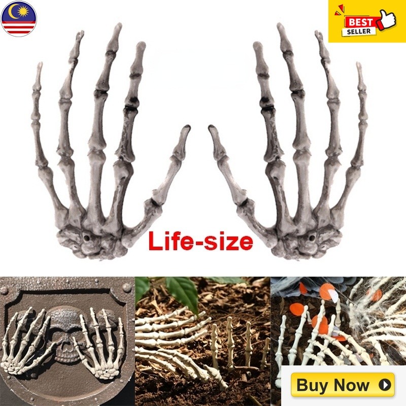 ZDD 1Pc Realistic Halloween Haunted House Skull Skeleton Human Hand ...