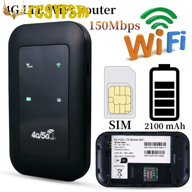Tcsyfsm 4G LTE WiFi Router Portable 150Mbps Wireless Mobile WiFi ...
