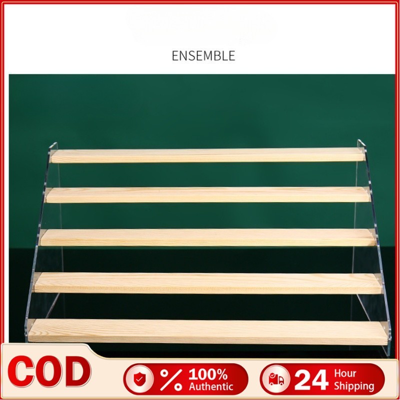 Multilayer Stand Wooden Display Rack Clear Acrylic Wood Display Stand ...