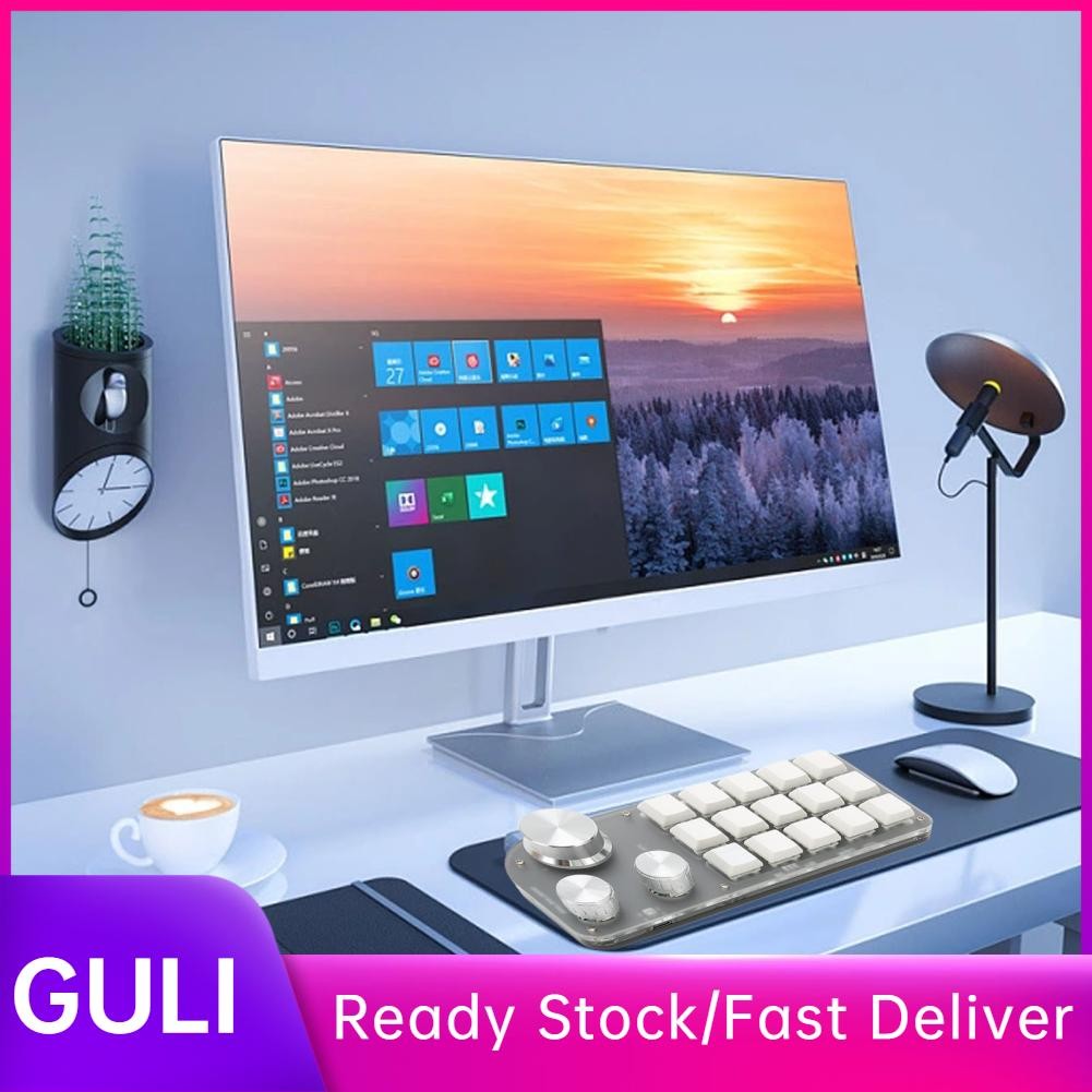 guli-my Yoidesu One Handed Macro Mechanical Keyboard 15 Keys 3 Knobs ...